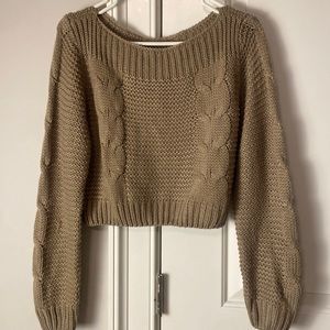 Brown cropped sweater